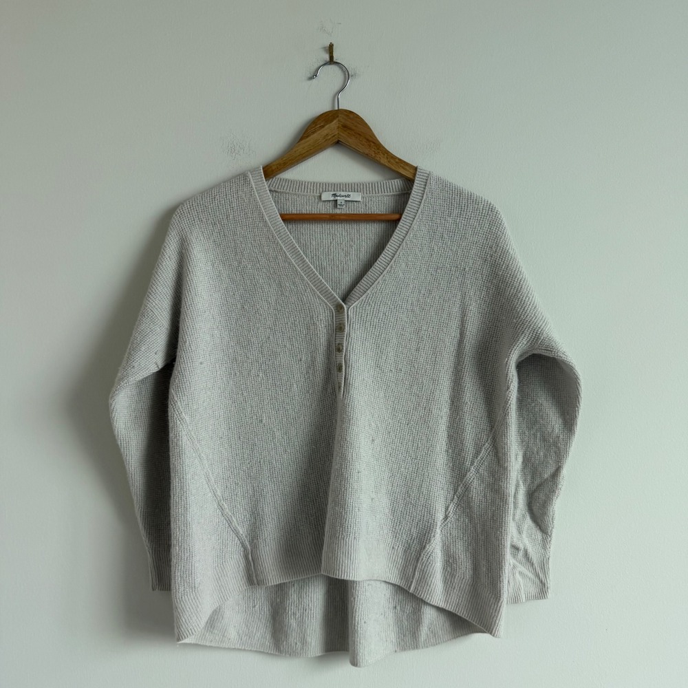 Women's Madewell Wool‎ Alpaca Henley Sweater Size Small
